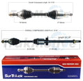 Set of 2 Front AAR CV Axle Shafts for Ford Flex Lincoln MKT (2009–2019)