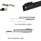 Set of 4 Clear Front Rear Side Marker Lights for Dodge Challenger (2008–2014)
