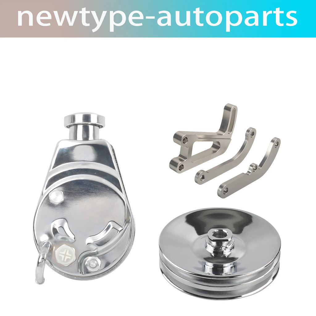 Saginaw Power Steering Pump & Keyway Pulley Bracket Kit for Small Block Chevy