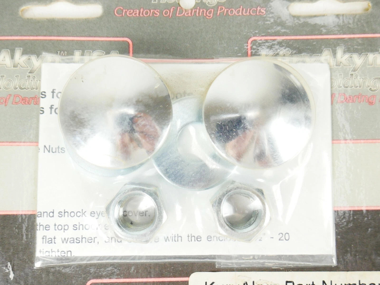 Set of 2 Chrome Top Shock Nut Covers for Harley Dyna (1991–2005)