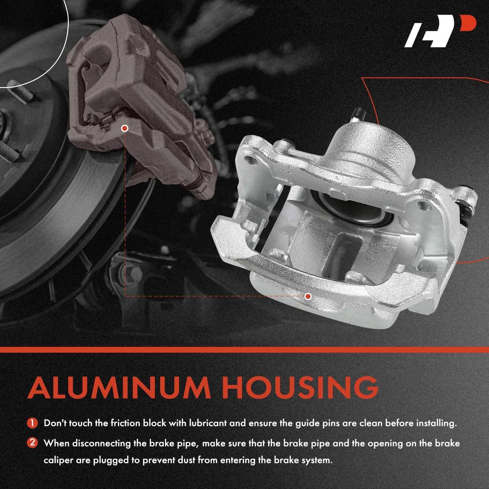 Front Brake Caliper & Pads for Pontiac Vibe Toyota Corolla Matrix (2009–2014)