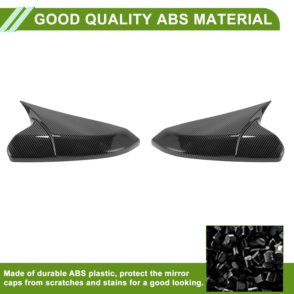Set of 2 Side Mirror Cover Caps for Honda Civic (2016–2021) - Black