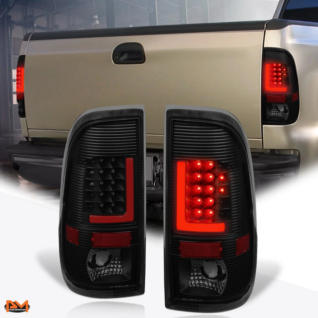 3D LED C-Bar Tail Lights for Chevy Silverado (2007–2014) Black