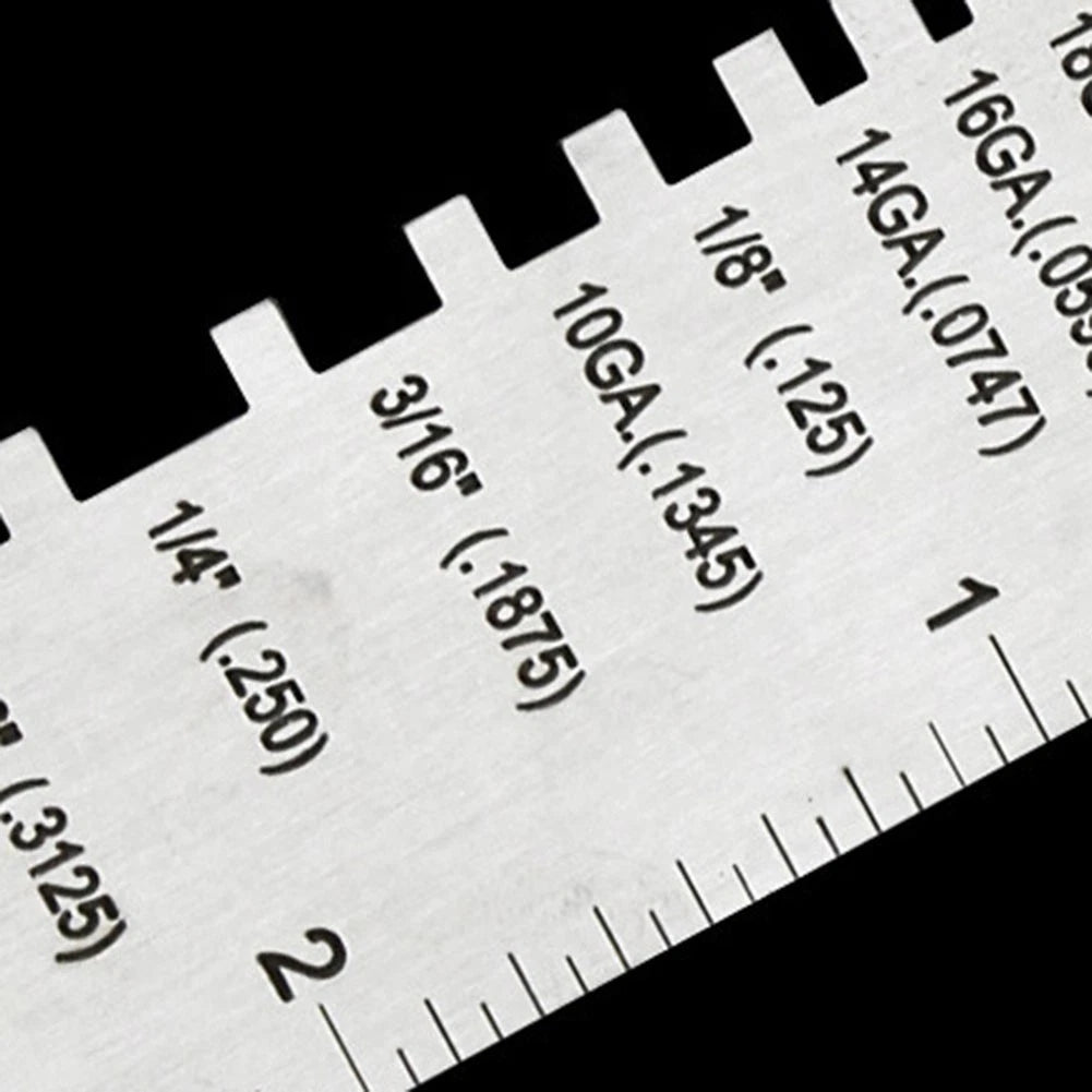 Thickness Gauge for Welding and Construction Sites (Portable, Stainless Steel)