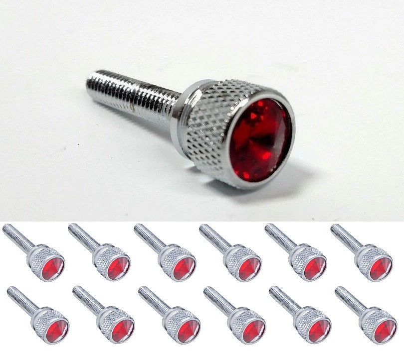 Dash Panel Long Screws Set of 12 for Kenworth KW (2001–Earlier) Red Jewel Chrome