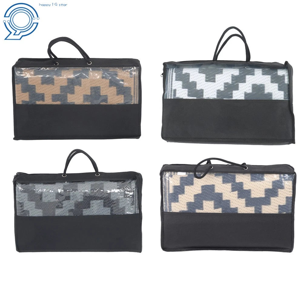 Reversible Plastic Straw Rug for Modern Area Rug 4x6 ft