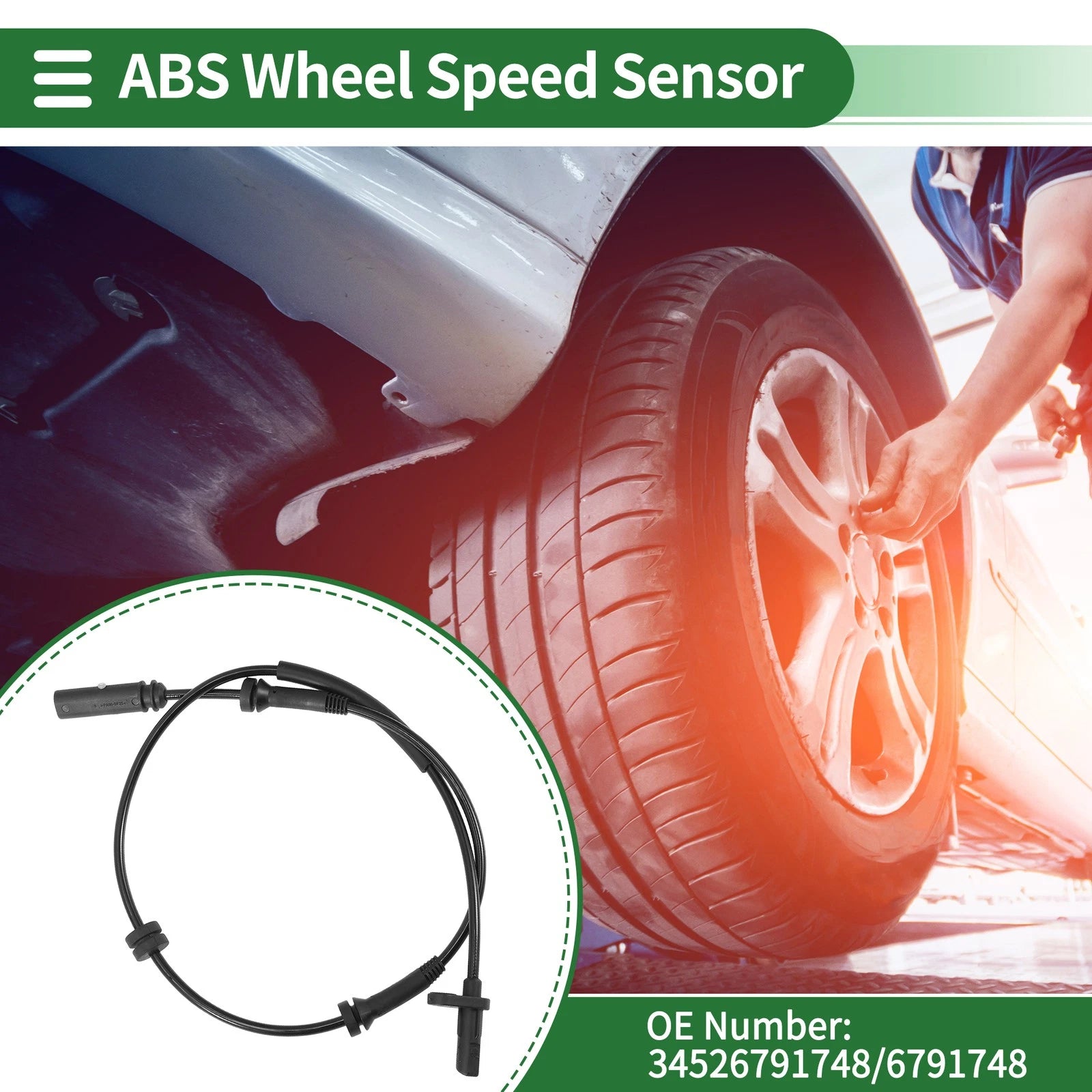 ABS Wheel Speed Sensor for BMW 335i xDrive (2007–2013) No. 34526791748/6791748
