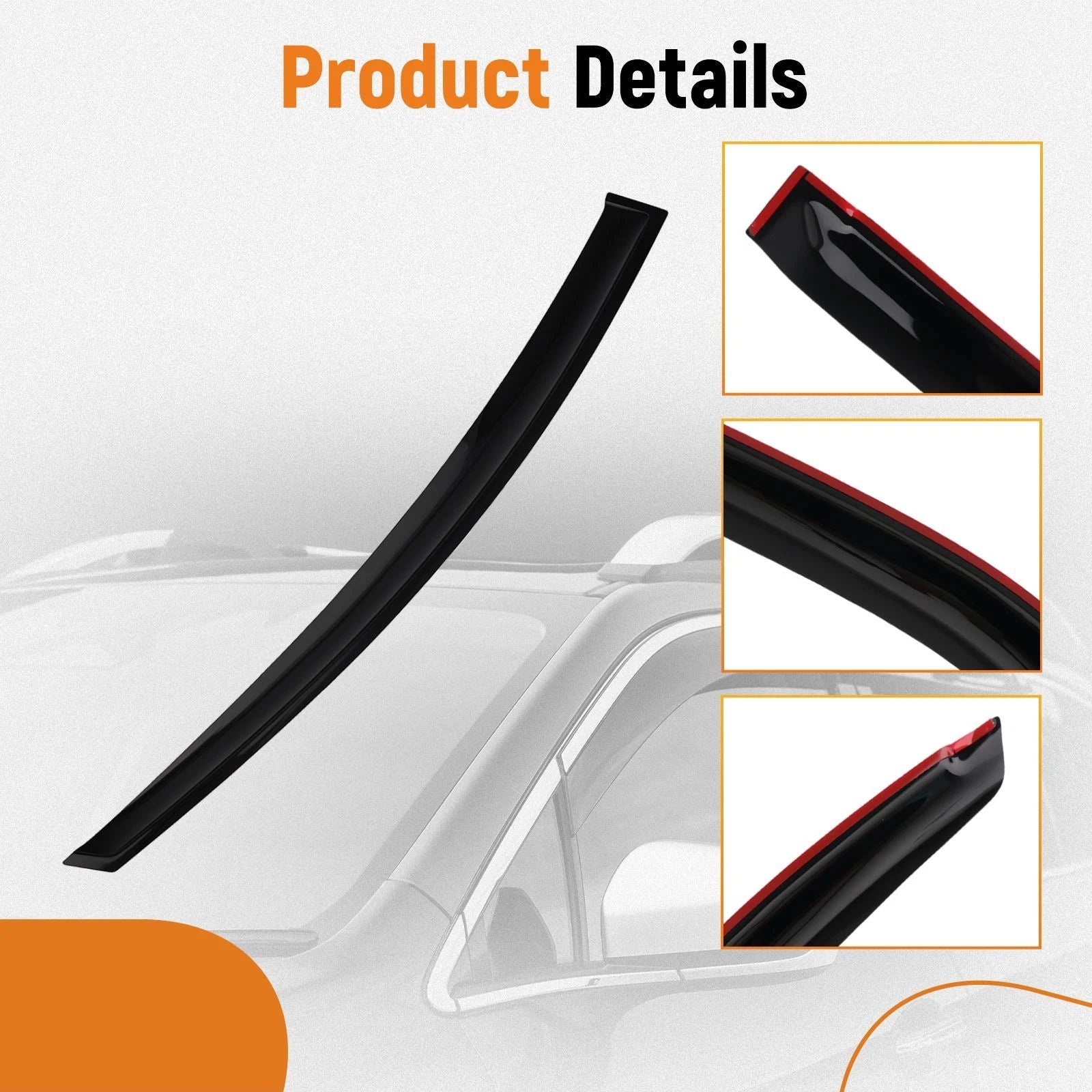 Set of 4 Window Visors Rain Guards for Toyota 4Runner (2010-2024)
