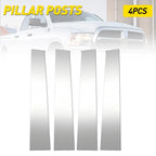 Set of 4 Chrome Door Trim Cover B Pillar Posts Decal for Dodge Ram 4500 (2010–2018)