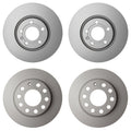 Hella Brake Rotors Kit 312mm Front 255mm Rear for Audi A4 A4 Quattro (2002–2006)