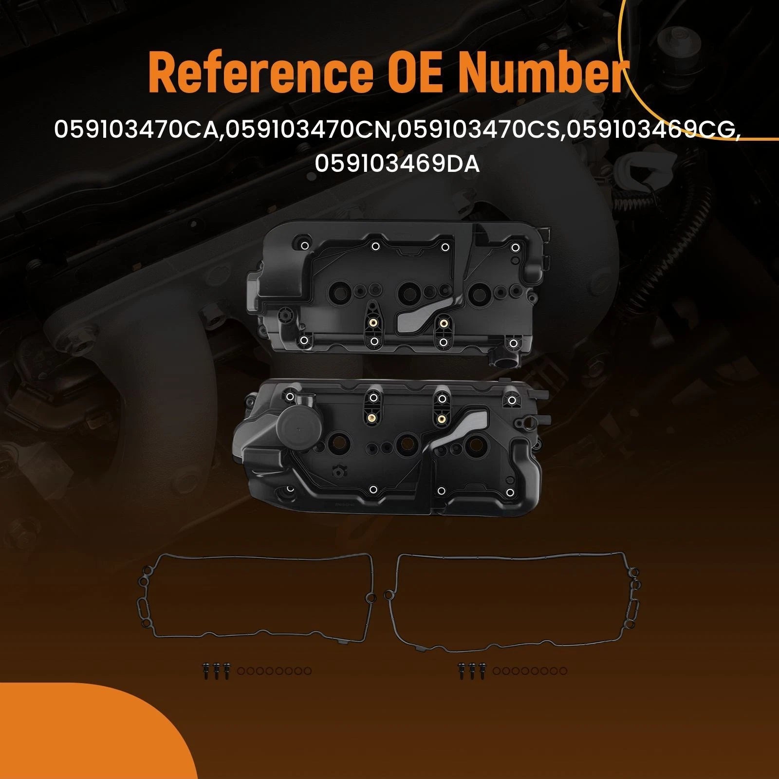 Engine Valve Cover for Audi A4 A5 A6 A7 A8 Q5 Q7 Q8 3.0 TDI (2008–2020) 059103469DA