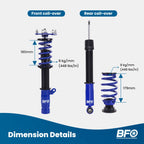 Adjustable Coilovers for Honda Accord 1.5T 2.0T CV1 CV2 (2018–2022)