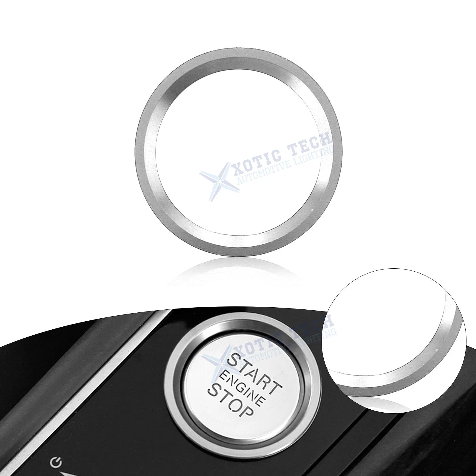 Engine Start Button Ring Cover Trim for Audi A4 A5 Q5 (2009–Up)