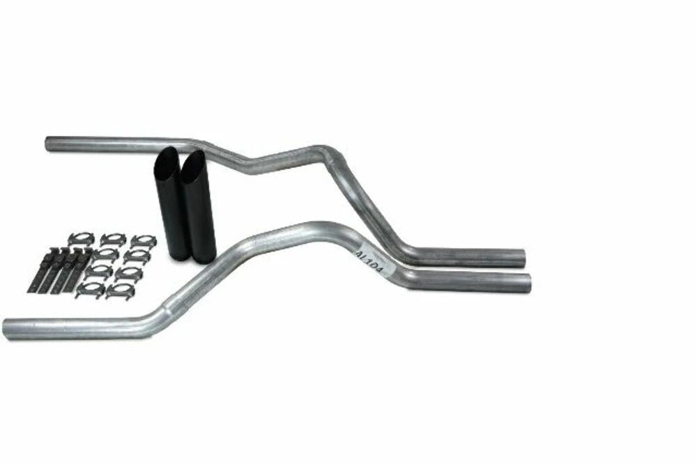 2.5" Dual Exhaust Kit for Dodge Ram 1500 (2019–2025) No Muffler Black Tips
