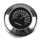 7/8" Motorcycle Handlebar Clock Thermometer Chrome Mount for UK Models