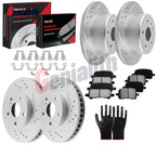Set of 2 Front + 2 Rear Disc Brake Rotors Pads for 2000-2004 Toyota Avalon