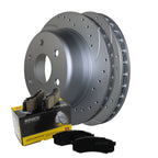 Rear Brake Kit 330mm Drilled Disc Akebono Ceramic Pad for Cadillac Chevrolet GMC