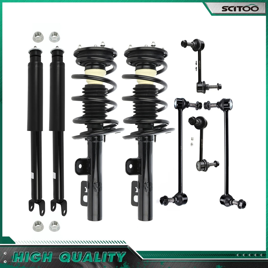 Strut Coil Assembly Shock Absorber Sway Bar Set for Ford Flex (2010–2012)