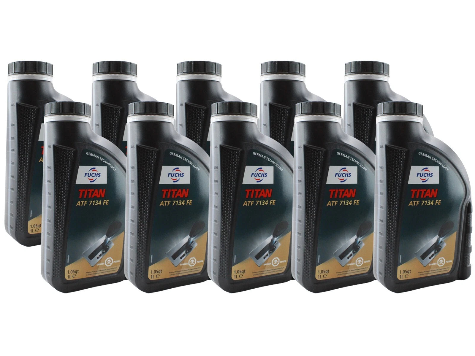 Set of 10 Fuchs TITAN ATF 7134 FE Blue Auto Transmission Fluid for Benz