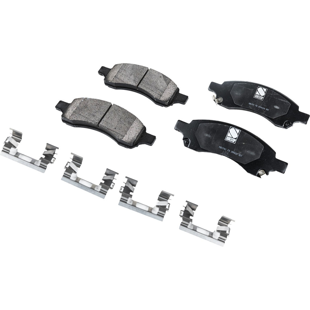Set of 4 Ceramic Brake Pads for Chevrolet Trailblazer (2006–2009)