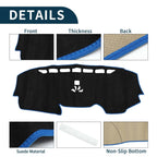 Dashboard Cover Mat for Honda CR-V 2017-2022 Sun Protector Pad Black Blue