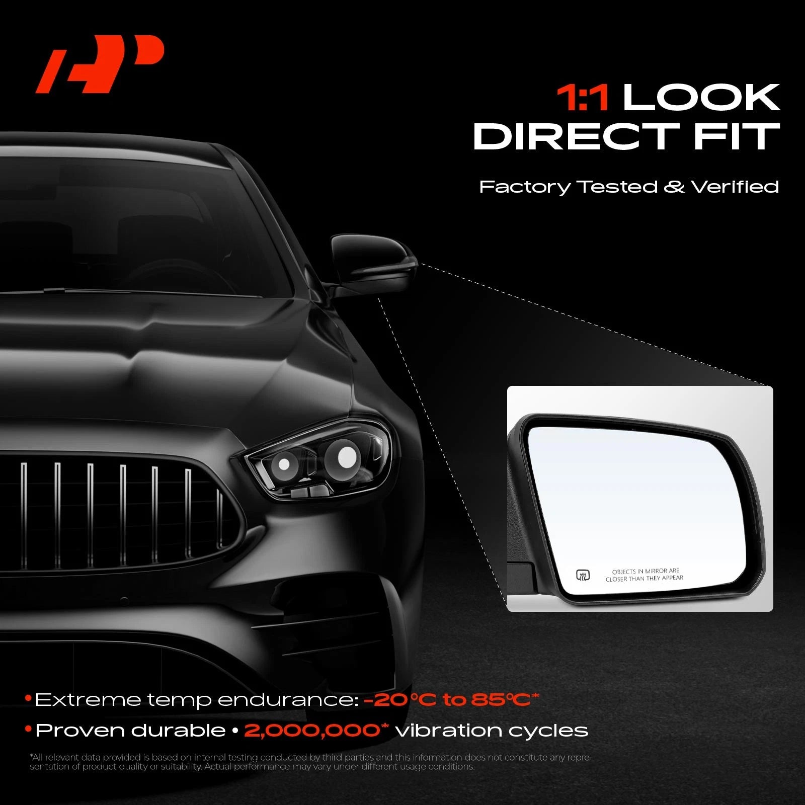 Passenger Power Mirror with Manual Folding for Toyota Sequoia (2008-2013)