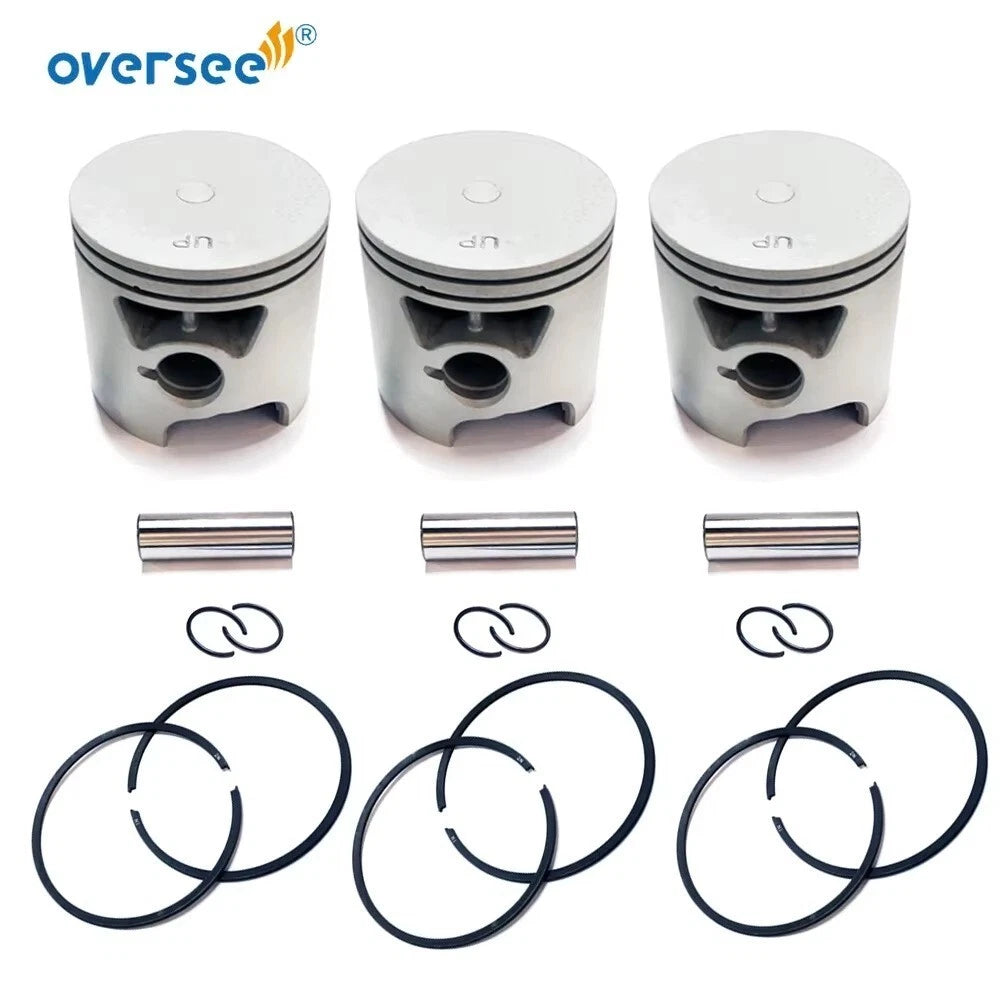 Set of 3 Piston Kit STD 705-850026T1 39-831255A6 for Mercury 40/50/60HP