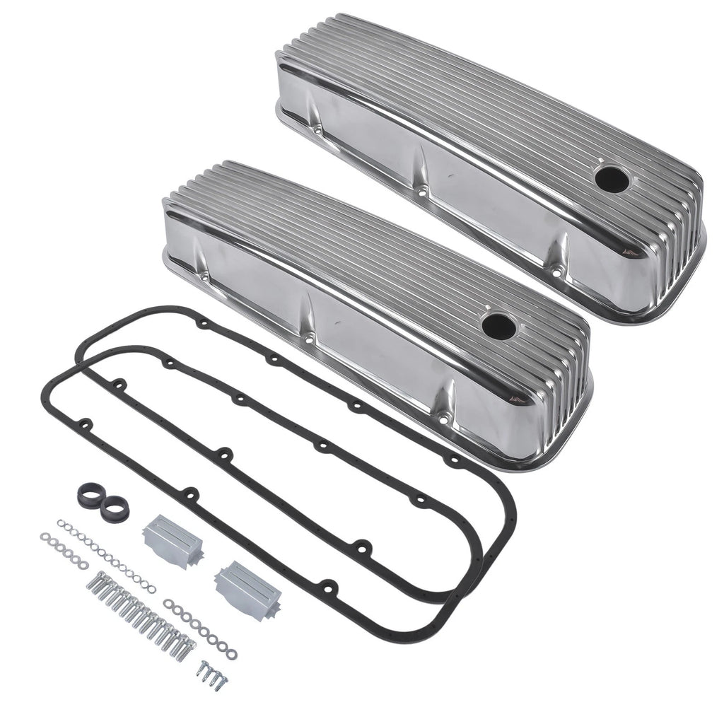 Finned Valve Covers for Chevy Big Block 427 454 502 (Fits 1965-2002)
