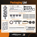 Engine Piston Gasket Set w/ Crankshaft Rods Timing Kit for Hyundai KIA G4FJ