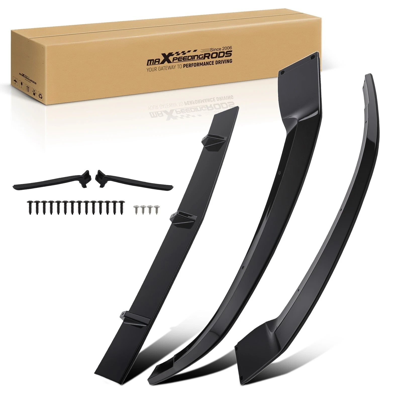 Front Bumper Add-on Kit for Mercedes-Benz C63 AMG (2015–2022) Black Lip