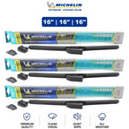 Set of 3 Michelin Optimum+ 16" Ceramic Beam Wiper Blades for Fox (1975–1979)