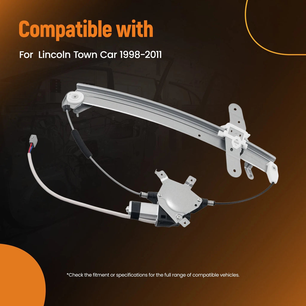 1X Front Left Power Window Regulator w/Motor for Lincoln Town Car (1998–2011)