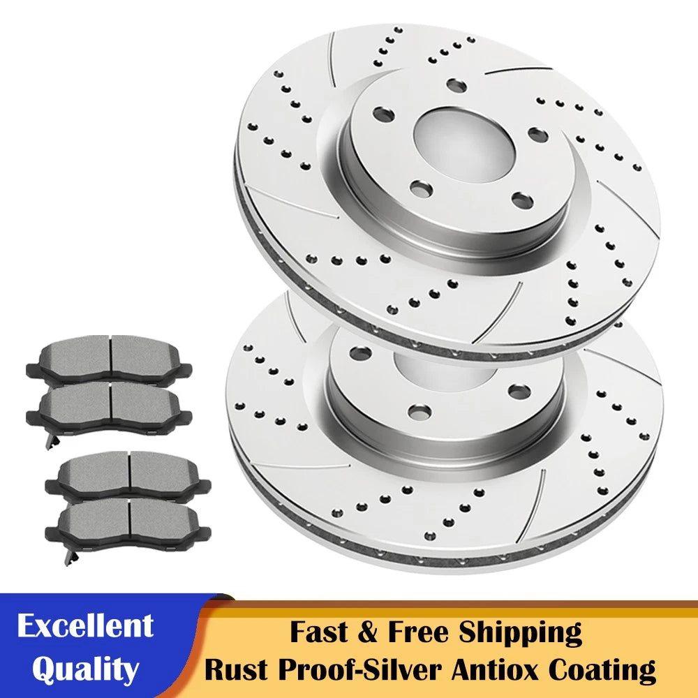 Front Disc Rotors and Brake Pads for Chrysler 200 Dodge Caliber (2007–2017)