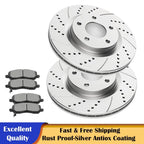 Front Disc Rotors and Brake Pads for Chrysler 200 Dodge Caliber (2007–2017)