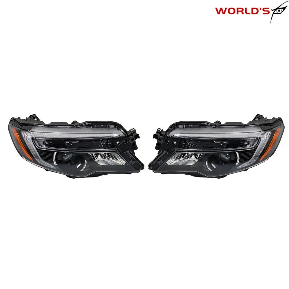 Set of 2 Halogen Headlights with LED DRL for Honda Pilot, Ridgeline