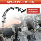 Set of 4 Spark Plug Wire Ignition Coil Cables No. 06A905409A for Audi A3 (1996–2003)