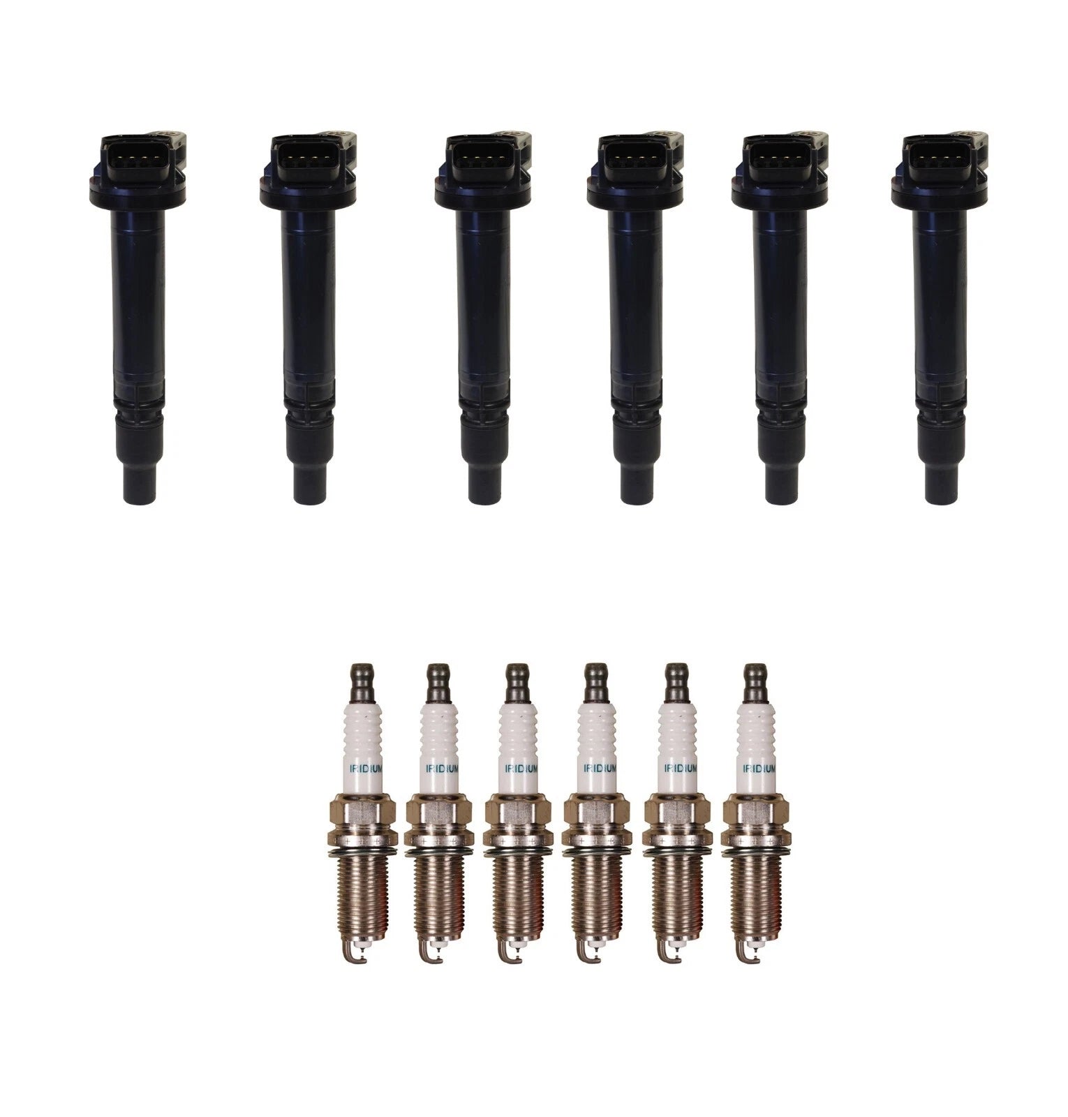 Set of 6 Ignition Coils & 6 Iridium Spark Plugs for V6 (Denso)