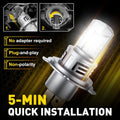CANBUS H4 9003 LED Headlight Bulbs for Universal Vehicles (2010–2023)
