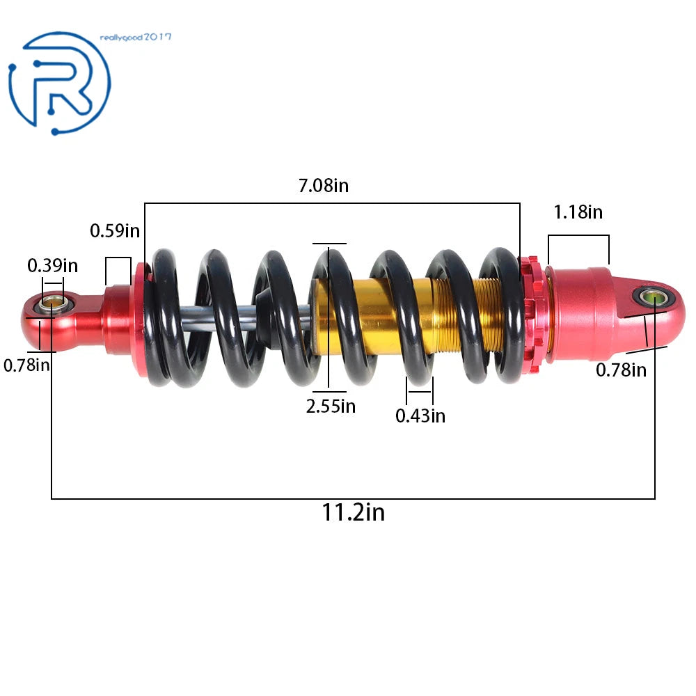 Rear Shock Absorber for Motorcycle Dirt Bike ATV Quad Buggy (285mm)