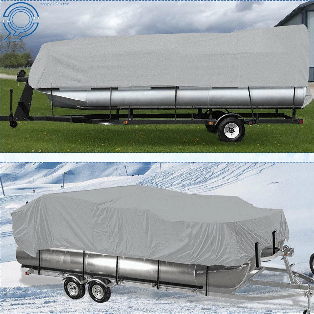 Waterproof Heavy Duty Boat Cover for Pontoon (21-24 FT)