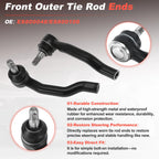 2Pcs Front Outer Tie Rod Ends for Nissan Frontier Pathfinder Xterra (2005–2012)