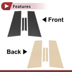 Set of 4 Door Pillar Window Trim for Mercedes-Benz CLS (2012–2016) Black Carbon Fiber