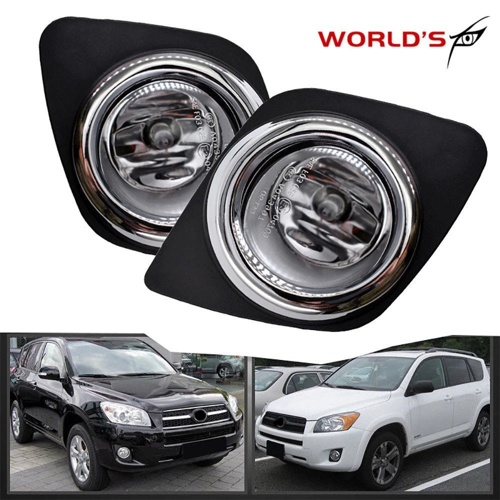 Set of 2 Chrome Fog Lights for Toyota RAV4 (2009–2012)