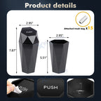 Leak-Proof Mini Trash Can Waste Container with Lid for Vehicle (---)