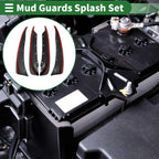 Mud Flaps Splash Guards for Chevrolet Corvette C6 (2005–2013) W/ Mounts