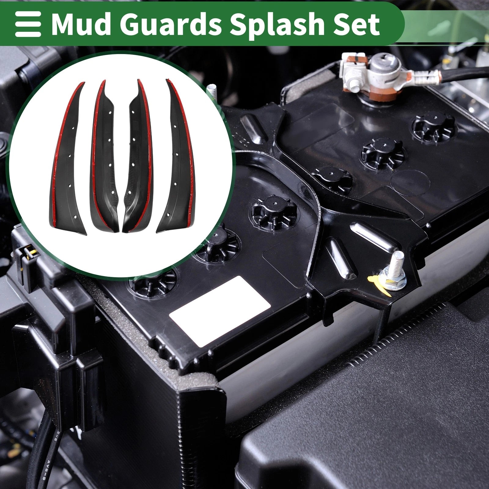 Mud Flaps Splash Guards for Chevrolet Corvette C6 (2005–2013) W/ Mounts