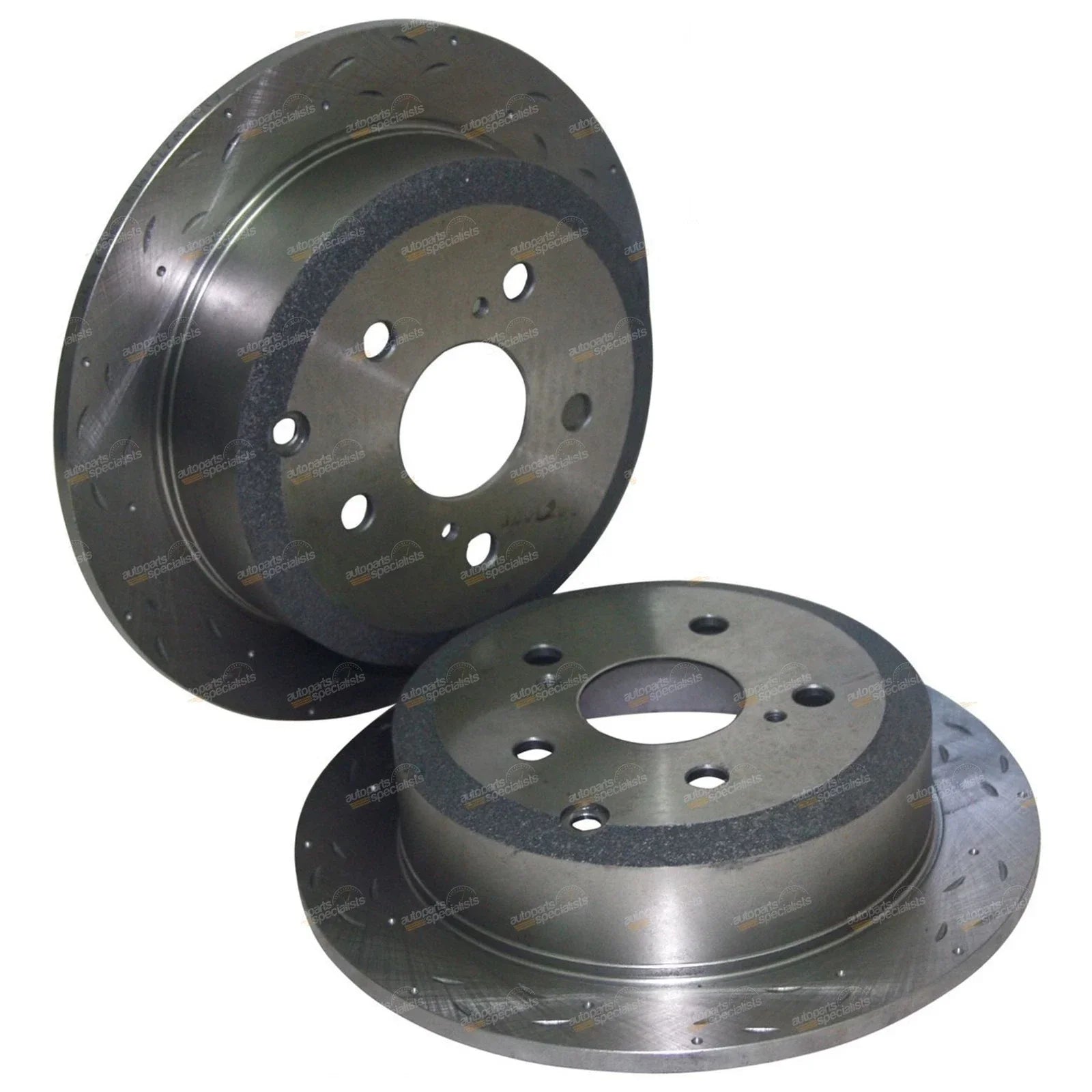 Rear Drilled + Slotted Disc Brake Rotors for Toyota Aurion GSV40 (2006–2012)