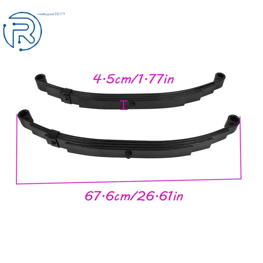 Set of 2 Trailer Leaf Springs 4 Leaf Double Eye 2500 lbs Cap for 5000 lbs Axle