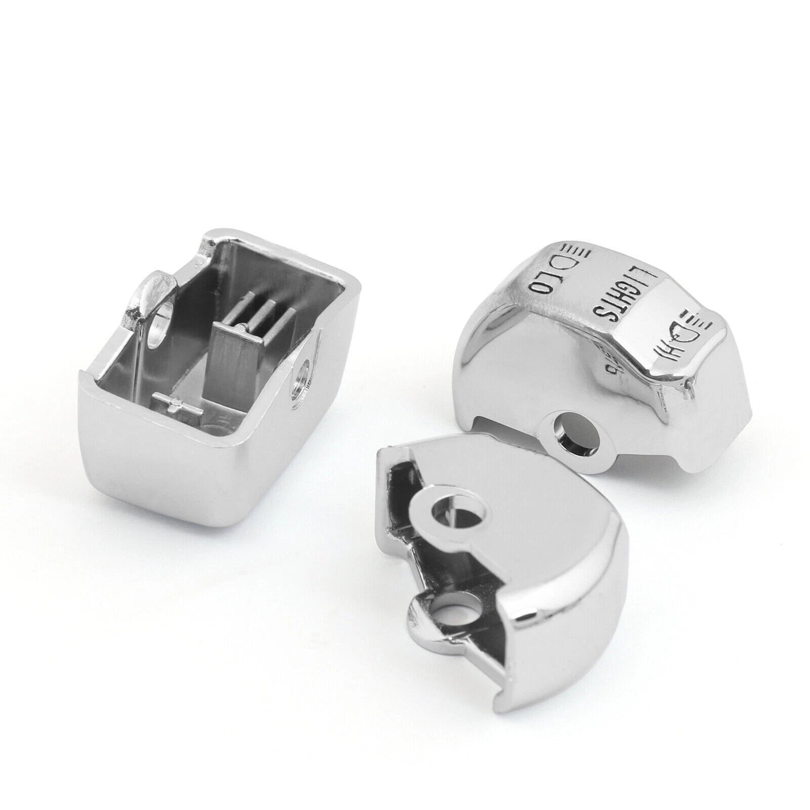 Chrome Control Switch Housing Button Cap Kit for Softail (2011)