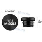 Fire Missile Cigarette Lighter Plug Button Decor Trim for Black Aluminum (---)